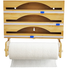 Wall Mount Paper Towel Holder Cling Film Rack Kitchen Roll Foil Dispenser