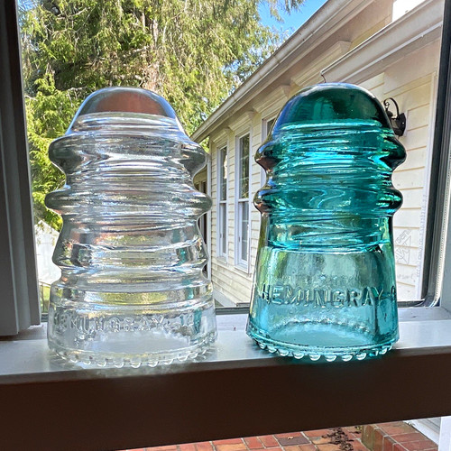 Hemingray lot glass - hemingray,