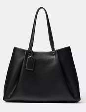 Zara - pinch tote bag in black