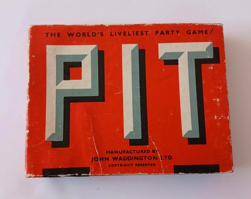Vintage 1960 pit card - card, game