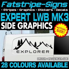to fit PEUGEOT EXPERT MK3 LWB L2 EXPLORER MOUNTAINS GRAPHICS STICKERS CAMPERVAN