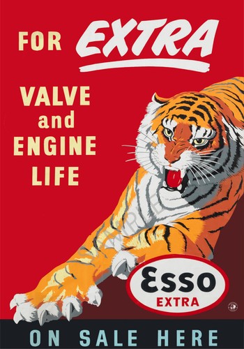 1950s petrol advert esso - 1950s,