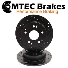 Honda Civic 2.0 Type-R EP3 01-05 Rear Drilled Grooved Black Edition Brake Discs