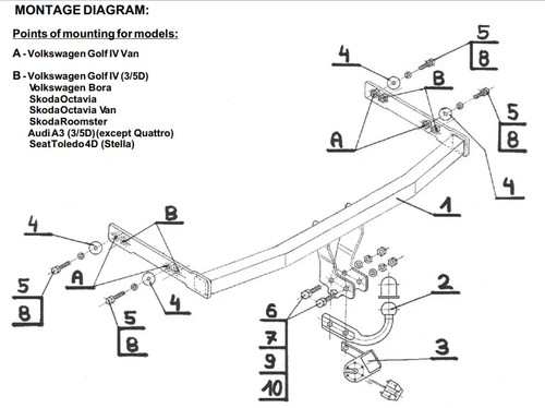 Swan neck tow - neck,