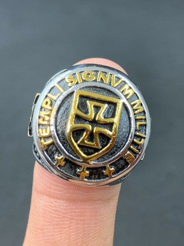 Templar cross silver ring - cross,