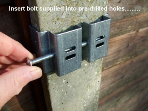 Concrete fence post bracket - concrete,