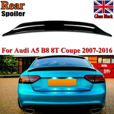 For Audi A5 B8 8T Coupe Rear Gloss Black Boot Spoiler Lip Wing Body Kit 2007-16