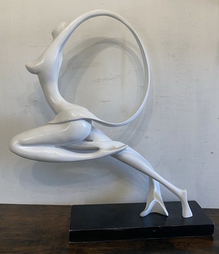 White abstract gymnast - abstract,