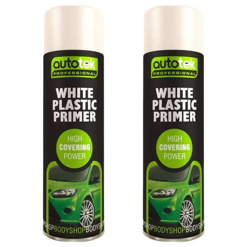 Autotek white plastic primer - white,