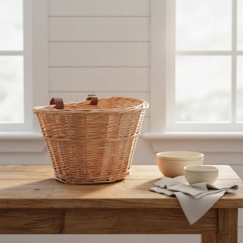 Woven willow basket - woven,