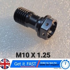 1x Single Black Titanium Banjo Bolt Screw M10 x 1.25 for Brake Callipers UK