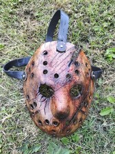Friday The 13th Freddy Vs Jason Voorhees Battle Damaged Horror Custom Mask Blood