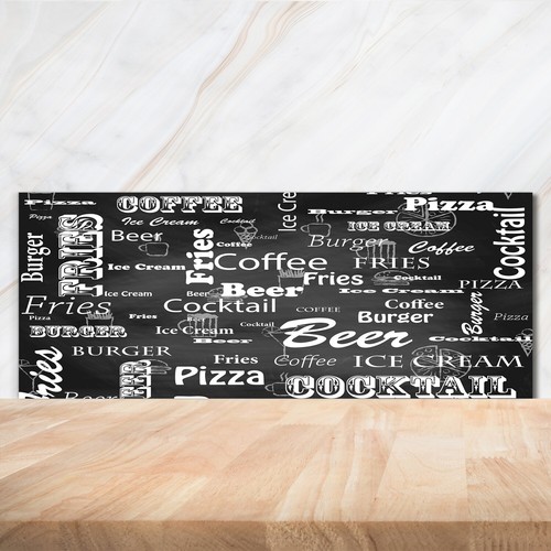 Kitchen glass splashback - kitchen,