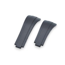 22mm Black Rubber Strap For