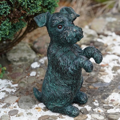 Begging terrier resin puppy - terrier,