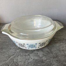 Vintage JAJ Pyrex Chelsea Pattern Dish Serving Tureen Made In England - With Lid