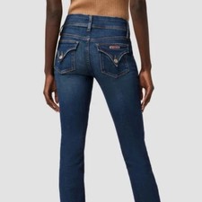 Hudson Beth Baby Bootcut Dark Wash Stretch  Size 24  Shade B Raw Hem