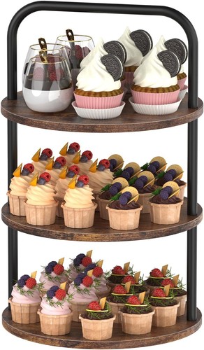 Tier wooden cake stand - 3-tier,