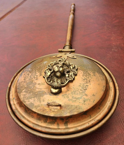 Antique brass bed - bed, with