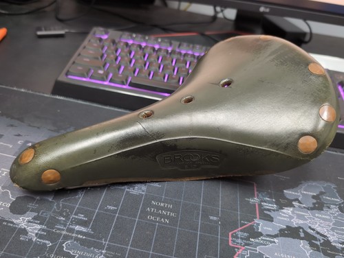 Rare army green brooks b17 - rare, green"