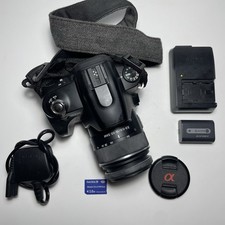 Sony Alpha A290 14.2MP DSLR Camera 18-55mm Lens Tested + Charger, Battery, SD