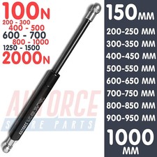 Universal Gas Strut Heavy Lid Support 150mm - 1000mm 100N - 2000N with Ball Head