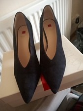 Womens Boxed, Ocean Blue Suede, Heels Size 6,HOGL