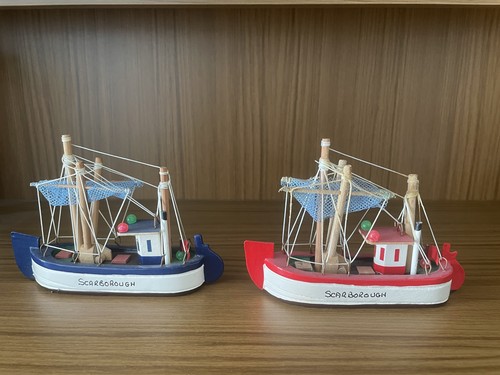 Two wooden painted - two,