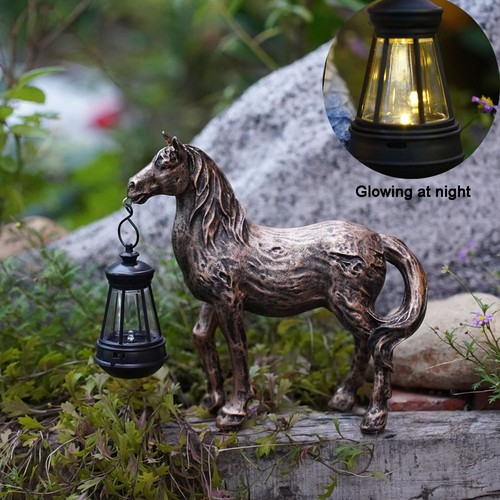 Solar powered horse statue - solar,