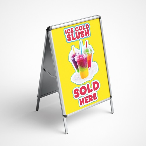 Ice slush drinks pavement - slush, sign