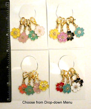 Stitch Markers for Knitting Crochet choice of flower or Christmas charms