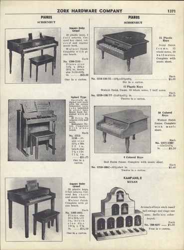 1956 paper schoenhut piano - 1956,