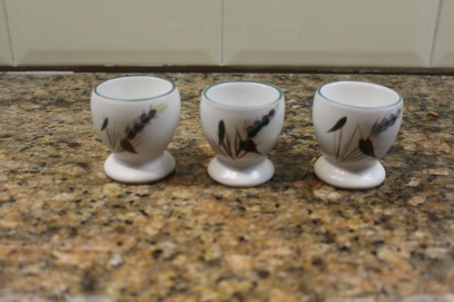 Denby greenwheat egg cups x3 - denby,