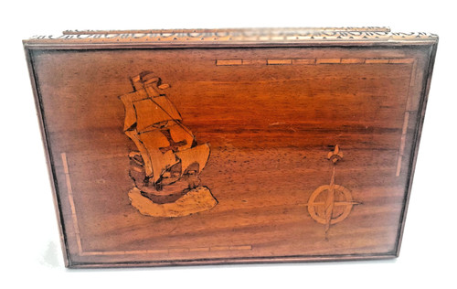Vintage folk art galleon ship - folk,