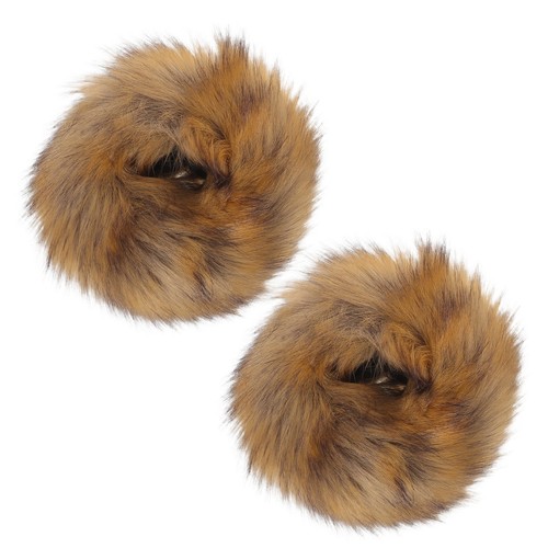 Pcs faux fur wristbands - 2,