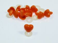ORANGE HEART NOSES - COLOURFUL Animal Safety Nose for Soft Toys & Teddy Bears