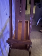 MABEF Drawer Sketch Box Collapsible Folding Wood Leather Handle ITALY Backpack