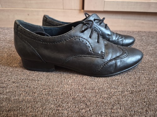 Tamaris black leather lace - black,