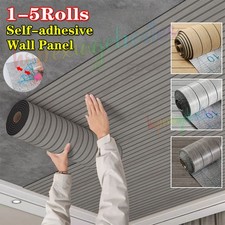 5X 3D Wood Grain Panel Effect Wallpaper Peel and Stick Self-Adhesive Wall Paper