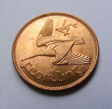 1953 Irish Farthing Coin Old Ireland 1/4d Superb High Grade With Mint Luster