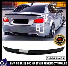 FOR BMW 5 SERIES E60 M5 STYLE REAR BOOT SPOILER WING LIP OEM 4-10 GLOSS BLACK