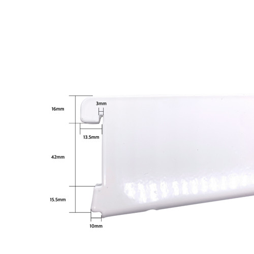 Twin slot shelving white - twin,