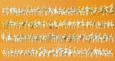 Preiser 16328 Seated People 120 Unpainted Figures Kit HO NEW