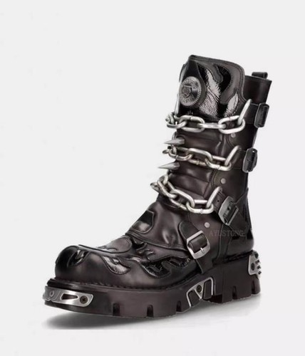 New rock unisex black leather - rock,