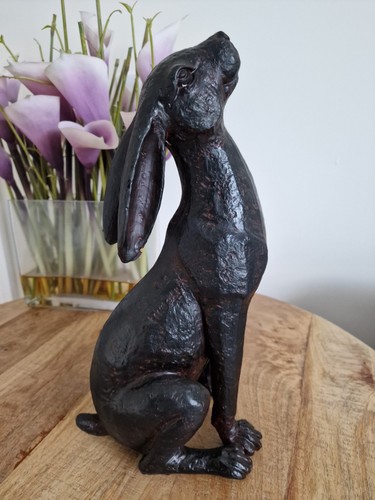 Sitting moongazing hare rabbit - moongazing,