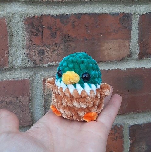 Crochet mallard duck plushie - mallard,