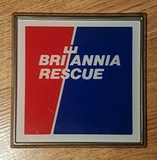 Vintage Britannia Rescue Car Grill Badge - Large Format - Unused With Fixings