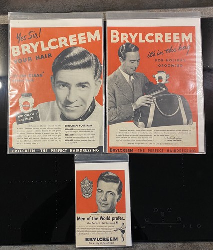 Vintage brylcreem print - 3x,