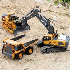 RC Excavator Dumper Car 2.4G Remote Control Vehicle Crawler Truck Bulldozer Toys