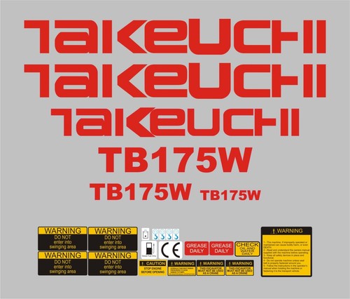 Takeuchi tb175w digger - tb175w, decal